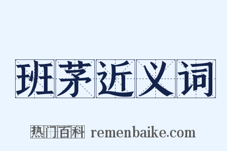 班茅近义词是什么意思的图片